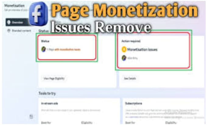 Gig Preview - Do facebook page monetization issue remove in 30 minutes