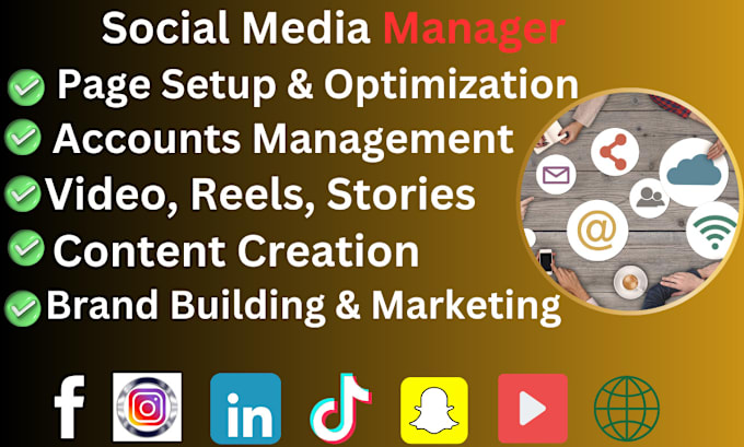 Gig Preview - Be your professional social media manager and personal assistant