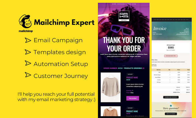 Gig Preview - Work for you as mailchimp email marketing specialist