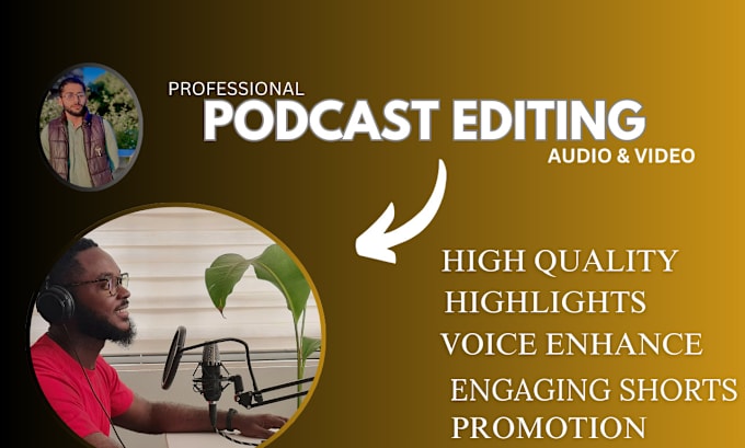 Gig Preview - Edit podcast or engaging shorts ,voice enhance and promotion