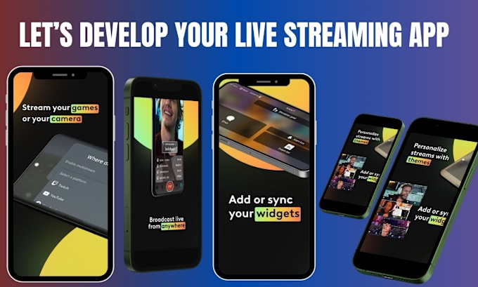 Gig Preview - Develop a user friendly live streaming app, real time streaming HD