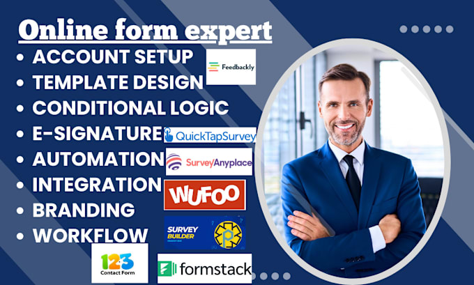 Gig Preview - Setup cognito form zoho survey microsoft form surveymonkey jotform google form