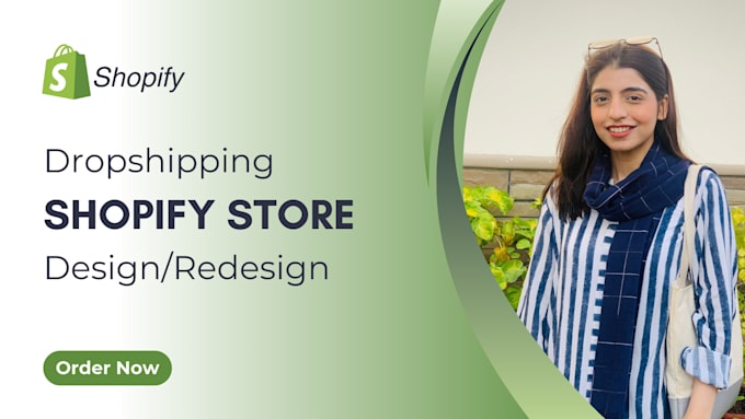 Gig Preview - Design, redesign shopify dropshipping store, shopify website