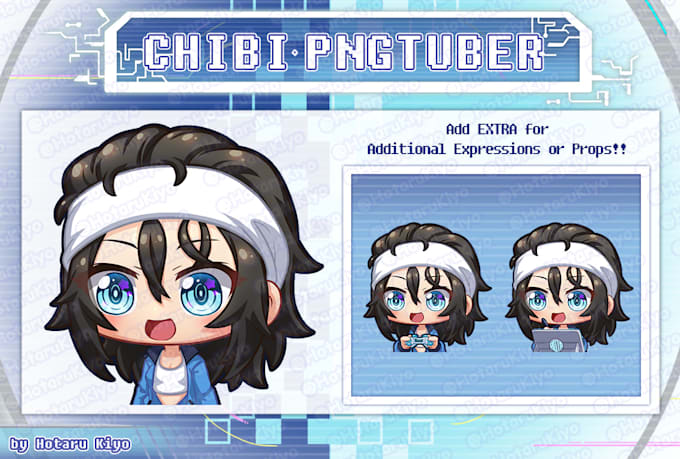 Gig Preview - Make cute chibi custom pngtuber for vtuber