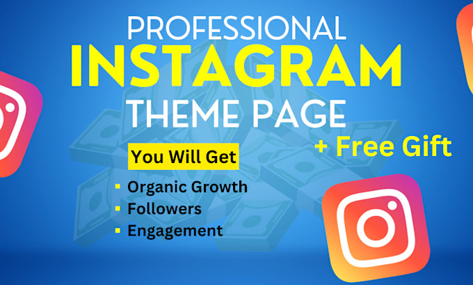 Gig Preview - Skyrocket your instagram theme page organically with viral content