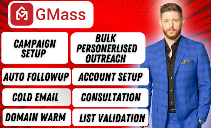 Gig Preview - Setup gmass and do personalized cold email outreach