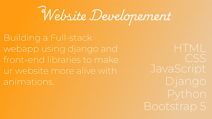 Bestseller - create a professional website for businesses with  django and frontend libraries