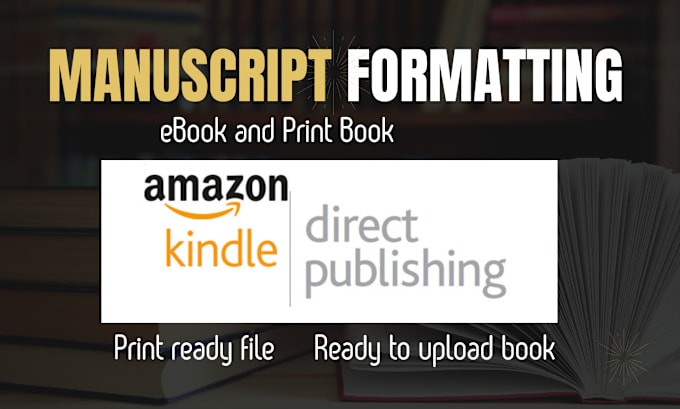 Gig Preview - Format and publish your kindle ebook or paperback book on amazon KDP ingramspark