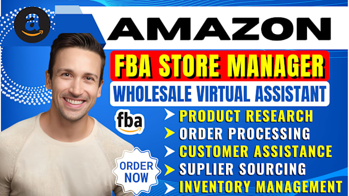 Gig Preview - Be your amazon store manager, amazon fba wholesale virtual assistant