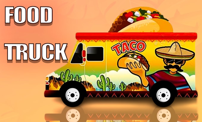 Gig Preview - Unique food trucks, car wrap and van wrap design