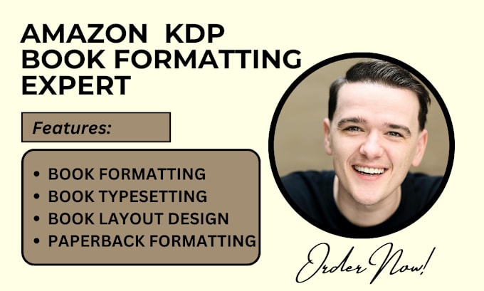 Gig Preview - Book formatting, ebook cover paperback layout design for amazon kdp