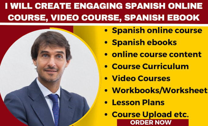 Gig Preview - Create engaging spanish online course, spanish course, spanish ebook,translation