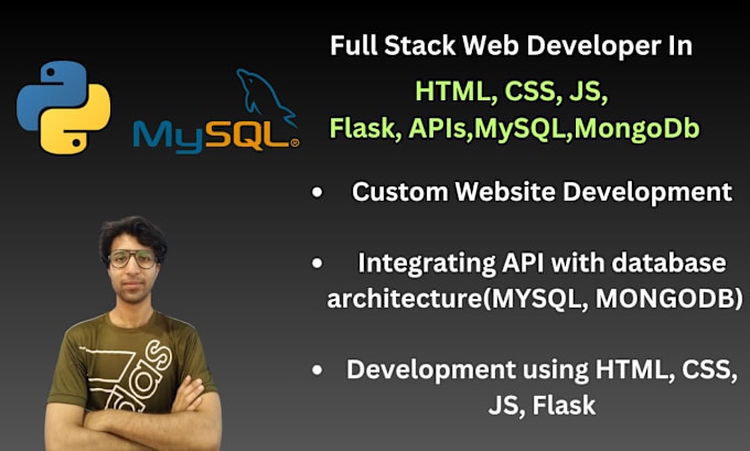 Gig Preview - Develop fix websites in flask with mysql, mongodb apis