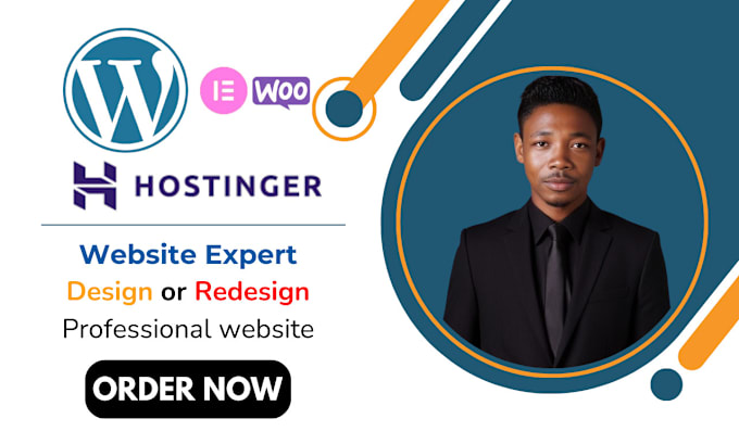 Gig Preview - Design hostinger website design wordpress website design hostinger redesign