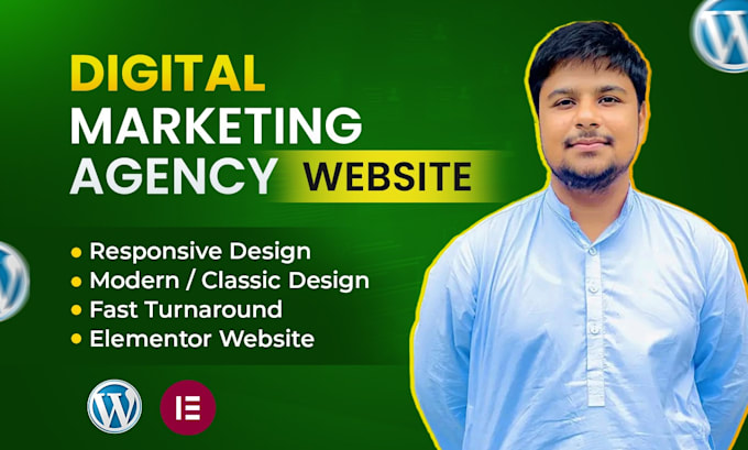 Gig Preview - Build high quality digital marketing agency website in 24 hours