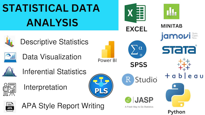 Gig Preview - Do statistical data analysis using spss,excel, minitab,r studio,stata,power bi