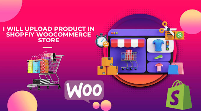 Gig Preview - Upload product in shopfiy woocommerce store