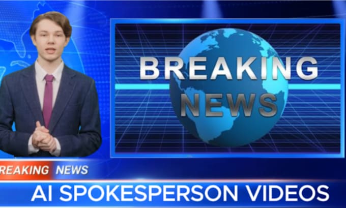 Gig Preview - Create breaking news video with ai spokesperson any language