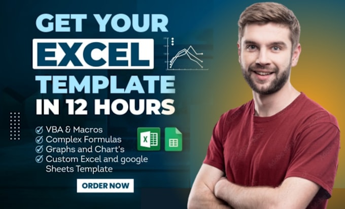 Gig Preview - Design, automate excel spreadsheet or templates, google sheets, formula, macros