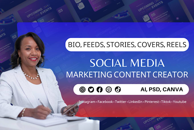 Gig Preview - Be your social media marketing manager and content creator