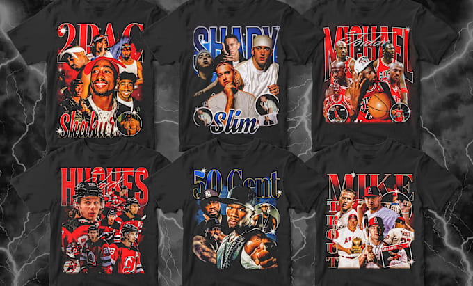 Gig Preview - Design custom bootleg rap vintage crazy nba graphic tee