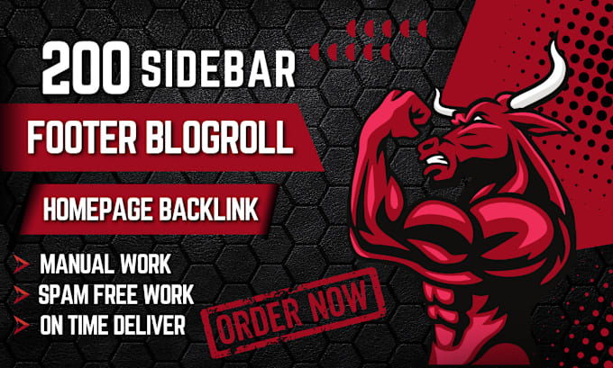 Gig Preview - Make 200 da 50 sidebar footer blogroll dofollow SEO homepage backlinks