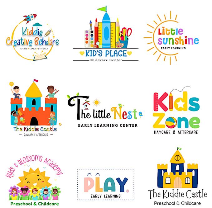 Gig Preview - Design childcare, education kids and children logo or any graphics design