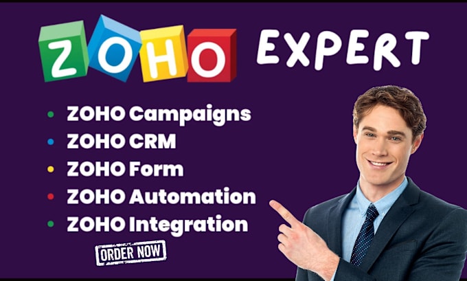 Gig Preview - Be your zoho CRM expert, zoho forms, zoho campaign