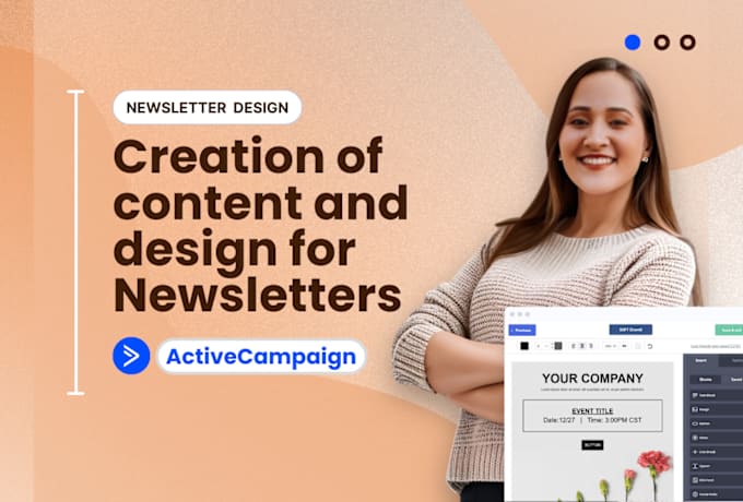 Gig Preview - Design custom activecampaign email marketing template newsletter