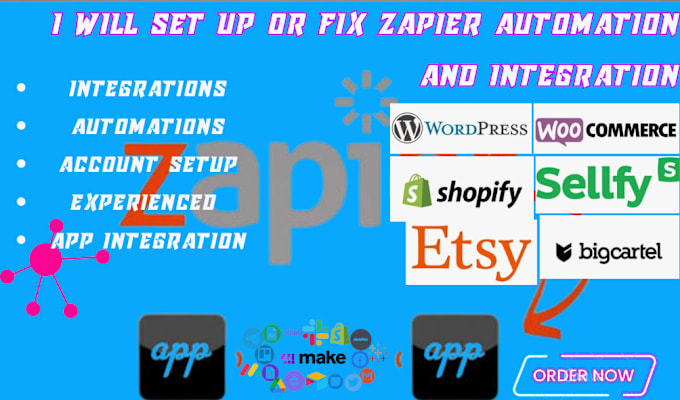 Gig Preview - Zapier shipstation woocommerce make bigcartel pabbly sellify