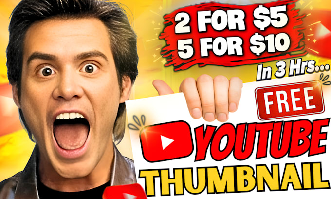 Gig Preview - Design attractive youtube thumbnail in 3 hours