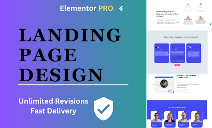 Gig Preview - Create landing page and complete wordpress website