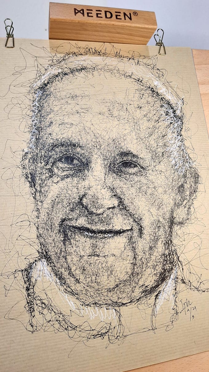 Bestseller - draw a personalized human portrait in scribble art style