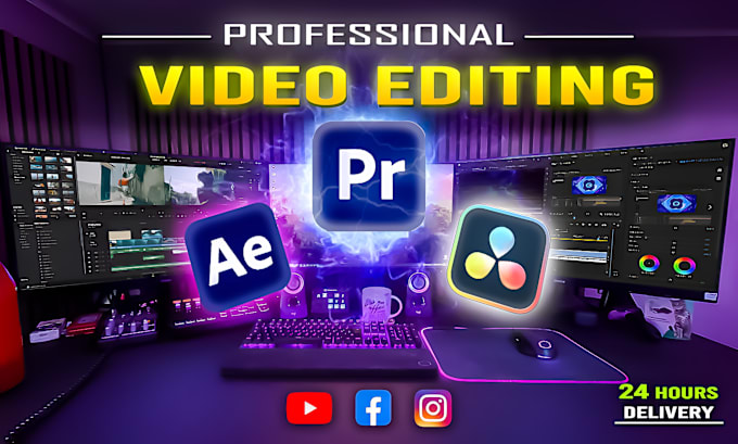 Gig Preview - Do professional video editing in 24 hour