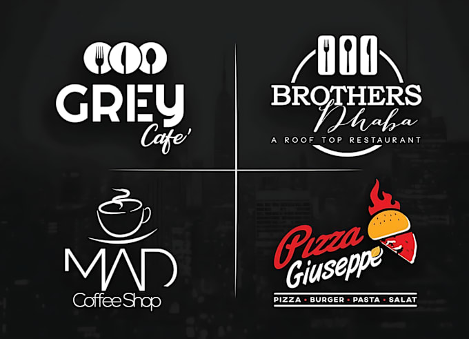 Gig Preview - Design awesome minimalist pizza, food, drink and restaurant logo