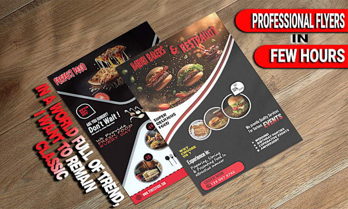 Gig Preview - Create business flyers, restaurant flyer, brochure and menu within 8 hours