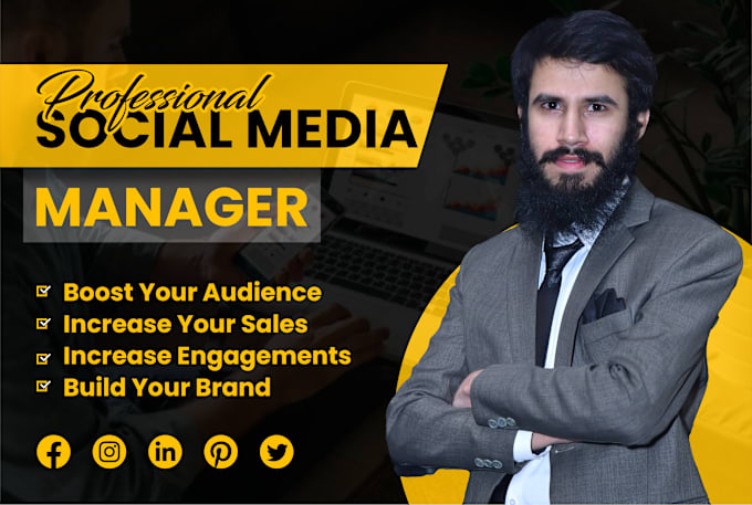 Gig Preview - Be your social media marketing manager and brand builder