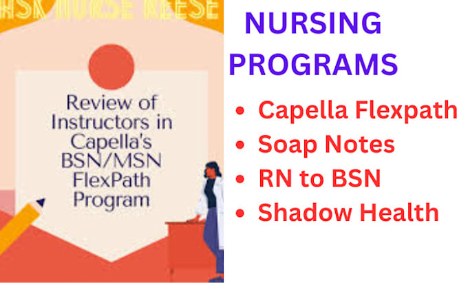 Gig Preview - Do capella flexpath, nursing projects, rn bsn, soap notes, shadow health