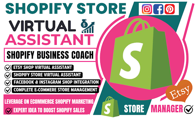 Gig Preview - Do shopify virtual assistant, etsy virtual assistant, shopify store manager,