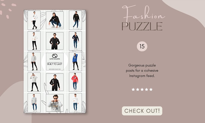 Bestseller - design stunning instagram puzzle feed design