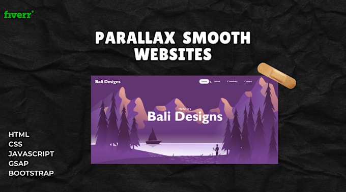 Gig Preview - Do design a parallax website with scrolling animation