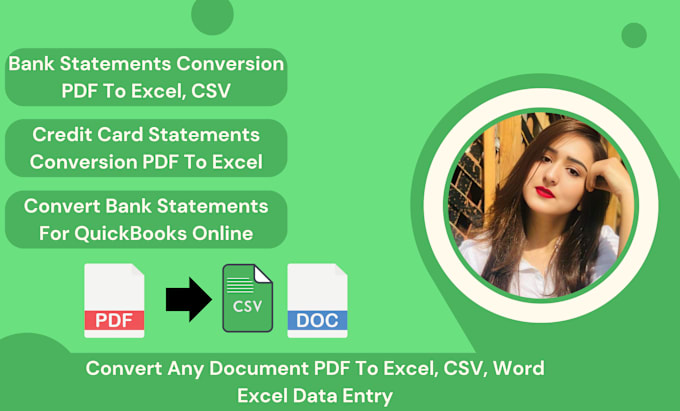 Bestseller - convert PDF bank statements into excel, CSV for qbo