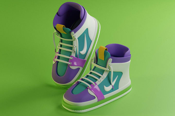 Gig Preview - Do realistic 3d shoe animation 3d shoe design 3d shoe model 3d footwear sneakers