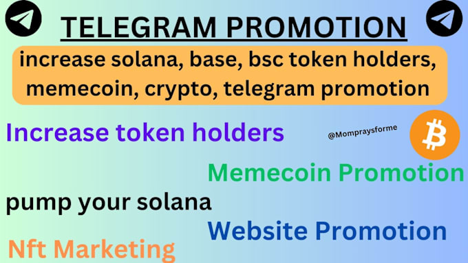 Gig Preview - Increase solana, base, bsc token holders, memecoin, crypto, telegram promotion