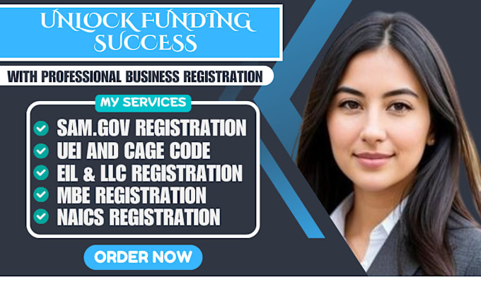 Gig Preview - Do complete sam gov registration, llc and obtain cage code, uei, naics code