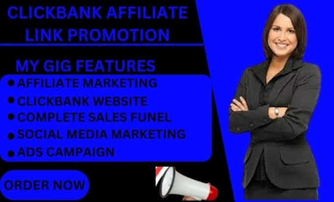 Gig Preview - Promote affiliate link, clickbank affiliate link promotion amazon link marketing