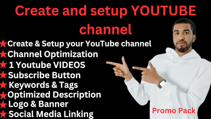 Gig Preview - Create and setup your youtube channel with SEO and 1 video