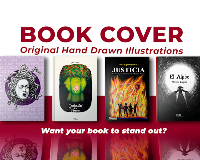 Gig Preview - Create an iconic hand drawn book cover for you