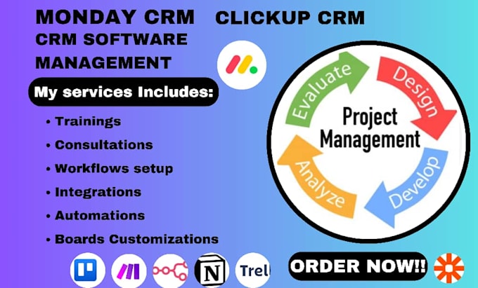 Gig Preview - Set up workflow,integration,and automate your make com , click up,monday CRM