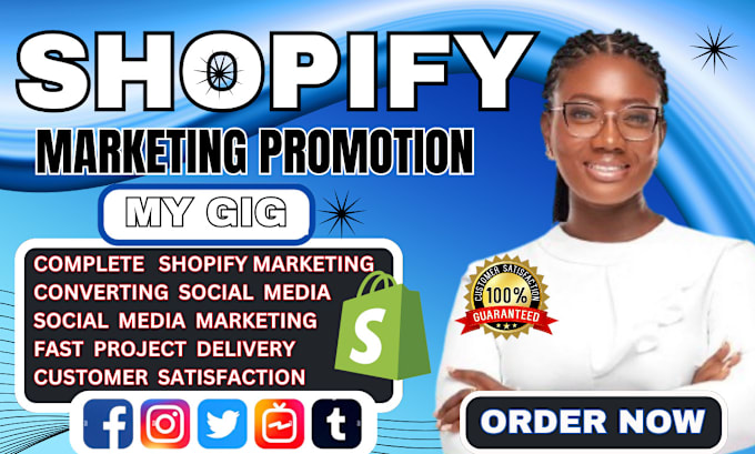 Gig Preview - Boost shopify sales manage complete shopify marketing  shopify store promotion